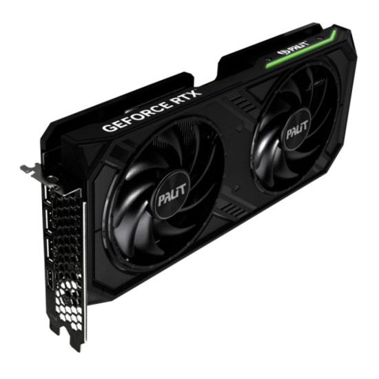Palit GeForce RTX 4070 DUAL OC graphics card with dual-fan cooling, built for demanding tasks.
