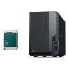 Synology DS223 2-Bay NAS Enclosure (2GB RAM) - 12TB HDD Included Bundle