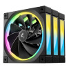 DeepCool FL12 120mm PWM Reverse PC Case Fan - Black 3 Pack