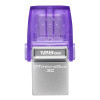 Kingston Technology DataTraveler microDuo USB Flash Drive 128GB USB Type-A / USB Type-C 3.2 - Purple