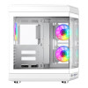GameMax Hype ATX RGB Tempered Glass Mid Tower Gaming PC Case - White