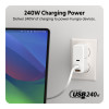 Hyper HyperJuice 240W Silicon USB-C to USB-C Cable 6 Feet - White
