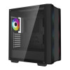 DeepCool CC560 ARGB V2 Mid Tower ATX Gaming PC Case with 4 x RGB Fans - Black