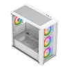 Vida Lucid Micro-ATX Tower Tempered Glass Gaming PC Case - White