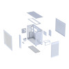 ASUS Prime AP303 Tempered Glass Mid-Tower PC Case - White