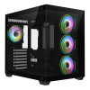 CiT Vision ARGB Tempered Glass Mid Tower ATX Gaming PC Case - Black