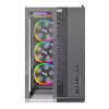 1st Player RT7 BK Tempared Glass Mid Tower Gaming PC Case with 4 x RGB Fans