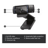 Logitech C920 Pro Full HD USB 30fps Webcam - Black