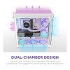 NZXT H9 Flow RGB+ (2025) Dual Chamber Mid Tower ATX Gaming PC Case - White
