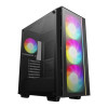 DeepCool 55 V4 C ATX Tempared Glass Mid Tower PC Case - Black