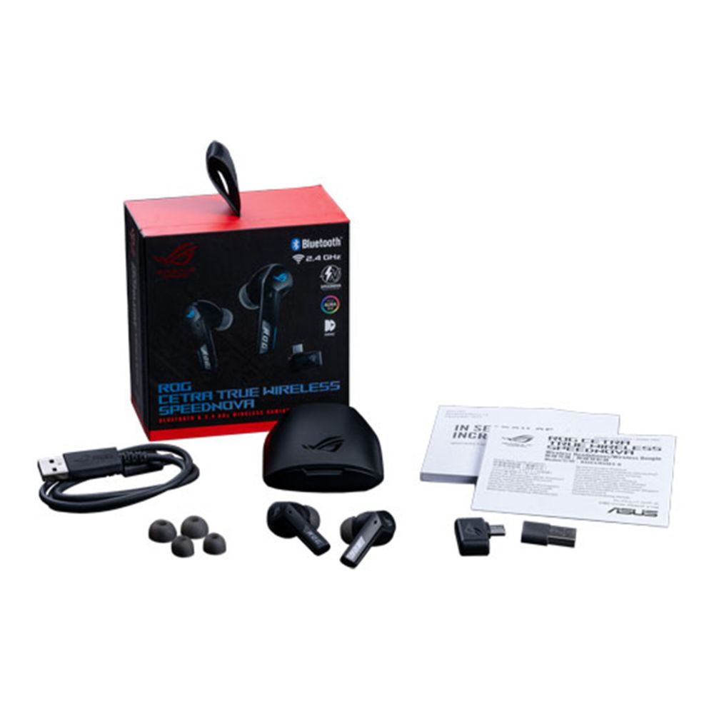 ASUS ROG Cetra True Wireless SpeedNova in-ear gaming headphones with cutting-edge wireless technology
