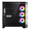 CiT DS360 Tempered Glass Mid-Tower ATX Gaming PC Case with 4 x CiT Pro Storm Fans - Black