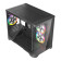 1st Player UV6 Tempered Glass Micro ATX Gaming Case - Black with 3 RGB Fans