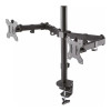 Neomounts FPMA-D550DBLACK 10-32" Full Motion Desk Mount Clamp & Grommet Dual Monitor Arm - Black