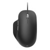 Microsoft Ergonomic USB Wired Laser Mouse - Black with its wire and scrolling button