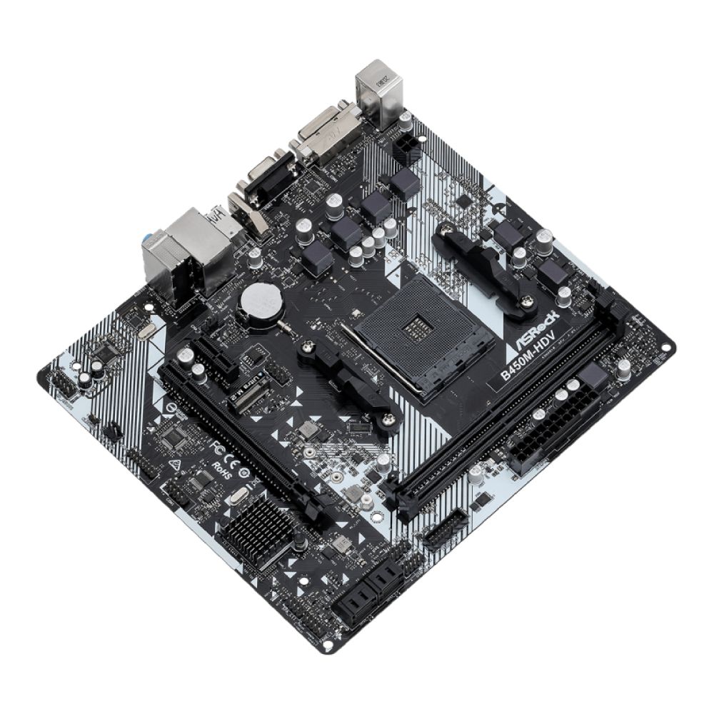 ASRock B450M-HDV R4.0 Ryzen 5000対応 #004 Asrock B450M-HDV AMD B450 Socket AM4 micro ATX Motherboard