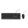 Trust TKM-250 Full-size Wired Keyboard and Mouse Set - Black