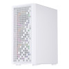 1st Player Go6-WH-4FS1 Tempered Glass Mid Tower Gaming Case - White with RGB Fans