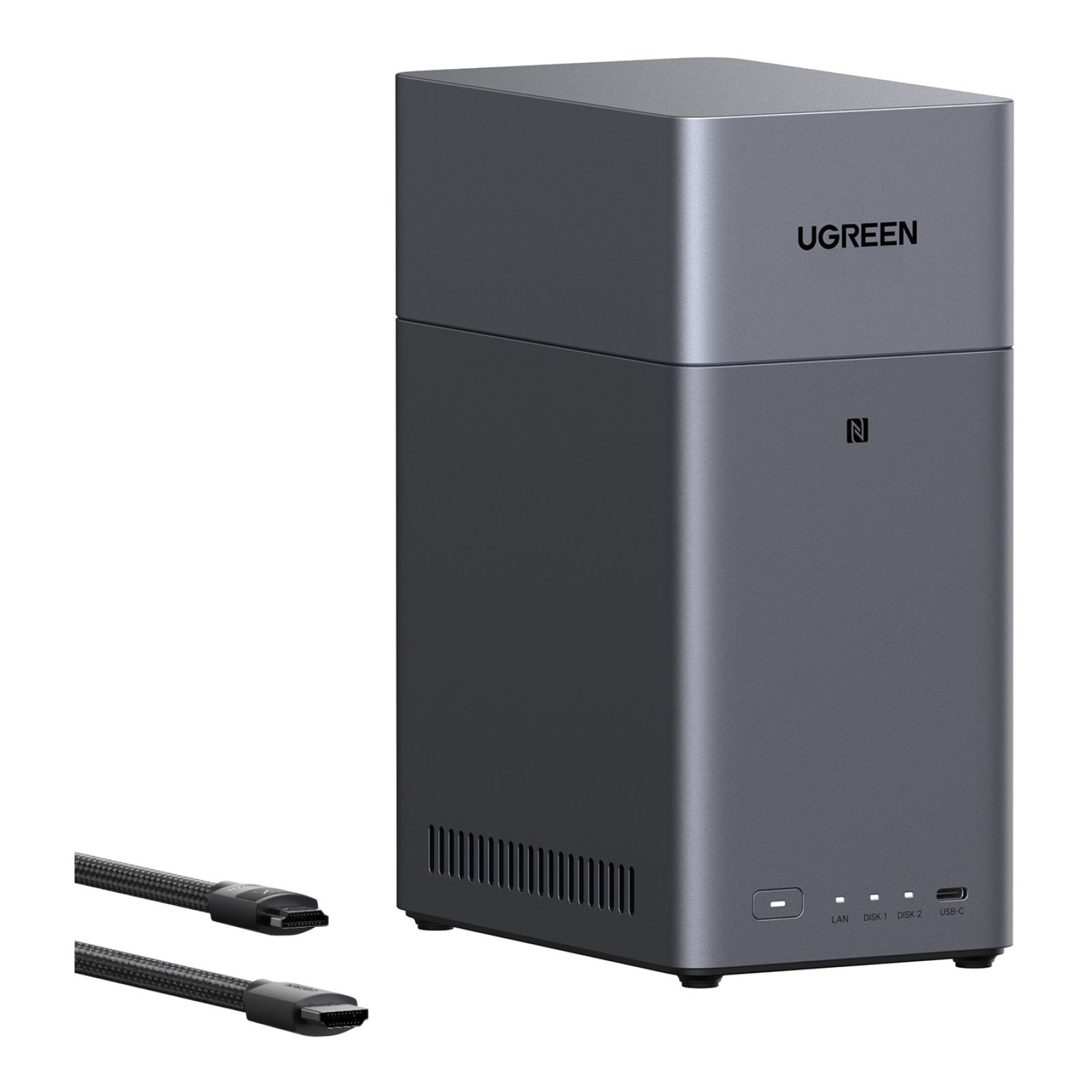 UGREEN NASync DH2300 2-Bay-NAS (Diskless) + HDMI Cable