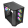 CiT DS360 Tempered Glass Mid-Tower ATX Gaming PC Case with 4 x CiT Pro Storm Fans - Black