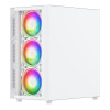 Vida Lucid Micro-ATX Tower Tempered Glass Gaming PC Case - White