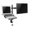 Neomounts FPMA-D550NOTEBOOK 10-32" Full Motion Desk Mount Single Monitor Arm with Laptop Holder - Black