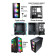 CiT Flash RGB Tempered Glass Micro ATX Gaming PC Case - Black