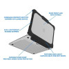 MAXCases Extreme Shell-L Anti-Shock Case for Macbook Air 13.6" - Clear Black