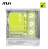 MSI MAG PANO 130R PZ ARGB Tempered Glass Mid Tower Gaming PC Case - White