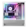NZXT H5 Flow RGB Tempered Glass Mid Tower Gaming PC Case - White