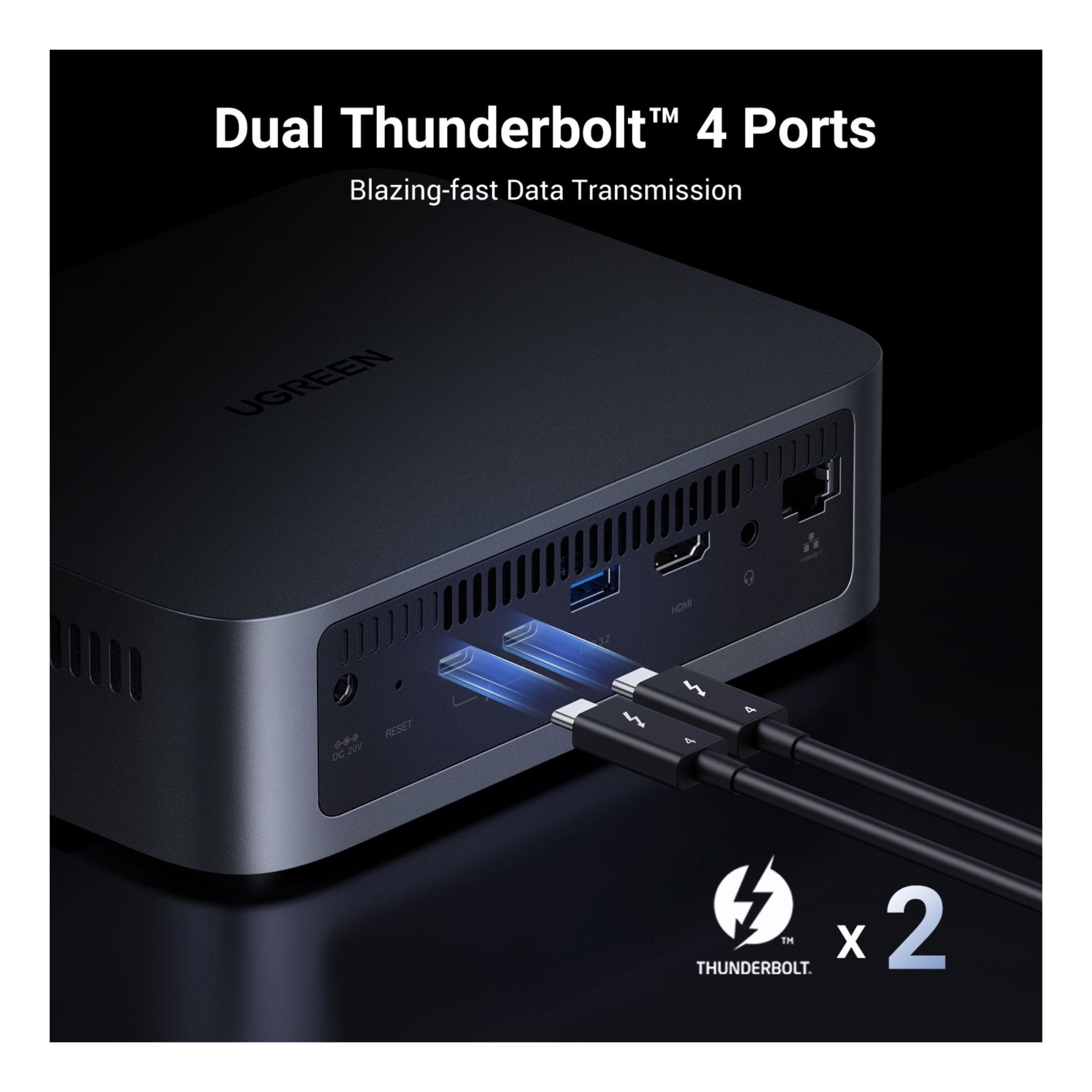 UGREEN NASync DXP480T Plus 4 Bay NAS (Diskless) DXP480T Plus