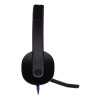 Logitech H540 Wired On-Ear Laser-Tuned Headset - Black