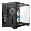 CiT Concept Black MATX Gaming Cube PC Case - Black