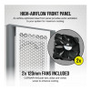 Corsair 5000D Airflow Mid Tower Tempered Glass ATX Gaming PC Case - White