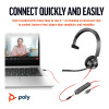 Poly Blackwire 3315 Monaural Microsoft Teams Certified USB-C USB-A 3.5mm Wired Headset