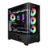 Gamdias ATLAS P2 CG Mid Tower ATX Gaming PC Case with 4 x RGB Fans - Black