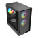 CiT Level 5 Tempered Glass Micro-ATX Mesh Gaming PC Case with 3 x ARGB Fans - Black