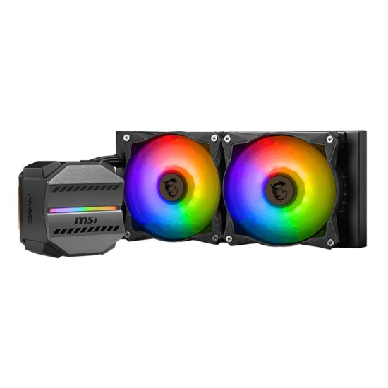 MSI Mag Coreliquid M240 liquid cooler designed for optimal CPU and motherboard cooling.
