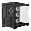 CiT Vision ARGB Tempered Glass Mid Tower ATX Gaming PC Case - Black
