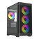 Vida Zephyr V2 Micro-ATX ARGB Tempered Glass Gaming PC Case - Black
