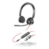 Poly Blackwire 3325 Wired USB-C Stereo Headset - Black