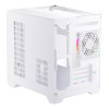 1st Player RT5 WH Tempared Glass Micro Tower Gaming PC Case with 3 x RGB Fans - White