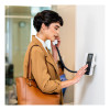 Poly Edge E100 PoE-enabled NoiseBlockAI Acoustic Fence Wired IP Desk Phone - Black