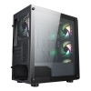 CiT Flash RGB Tempered Glass Micro ATX Gaming PC Case - Black