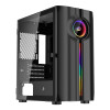 1st Player IS3-BK ARGB Tempered Glass Mid Tower Gaming Case - Black