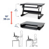New Open Box - Ergotron WorkFit-T Standing Desk Workstation (black with grey surface)