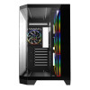 CiT DS360 Tempered Glass Mid-Tower ATX Gaming PC Case with 4 x CiT Saturn Fans - Black