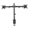 Neomounts FPMA-D550DBLACK 10-32" Full Motion Desk Mount Clamp & Grommet Dual Monitor Arm - Black