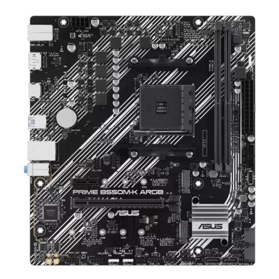 ASUS PRIME B550M-K ARGB motherboard designed for gaming builds with micro ATX form factor
