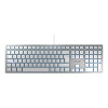 Cherry KC 6000 Ultra Flat USB Wired Keyboard for Mac - Silver